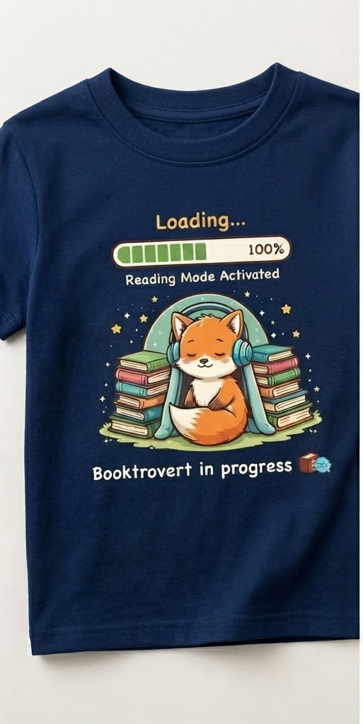Booktrovert in Progress - Kids Graphic Tee