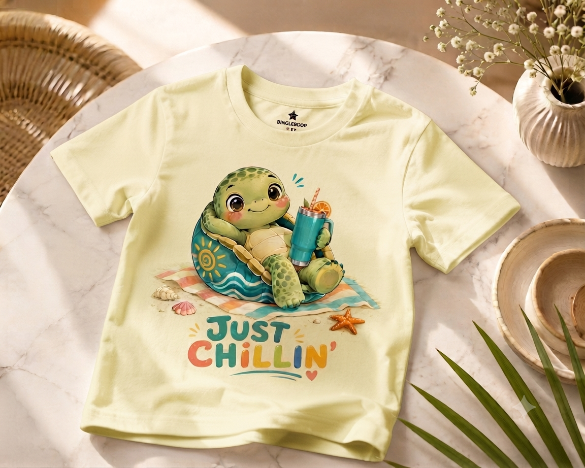 Just Chillin Turtle Graphic Tshirt