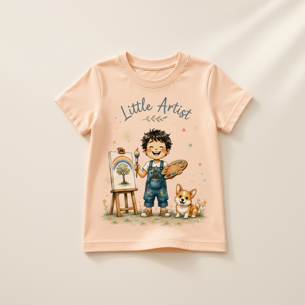 Little Artist-Boy with canvas