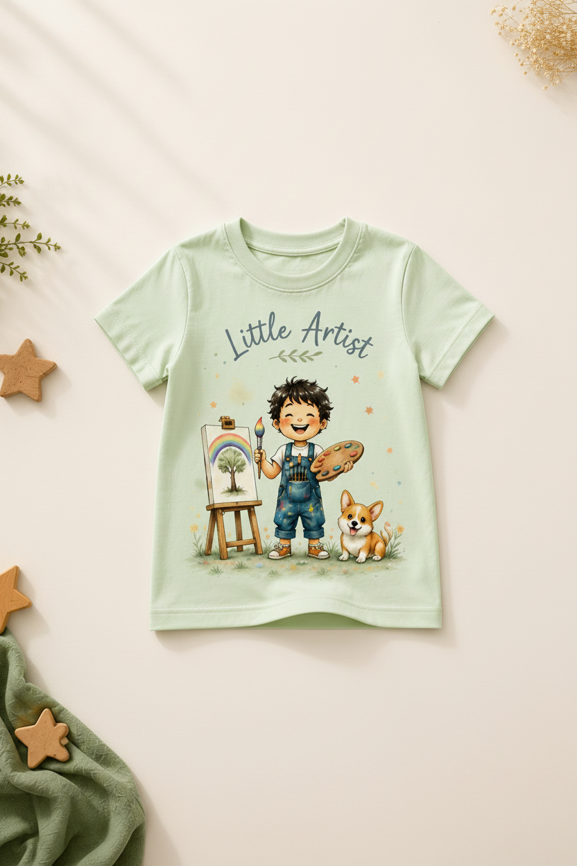 Little Artist-Boy with canvas