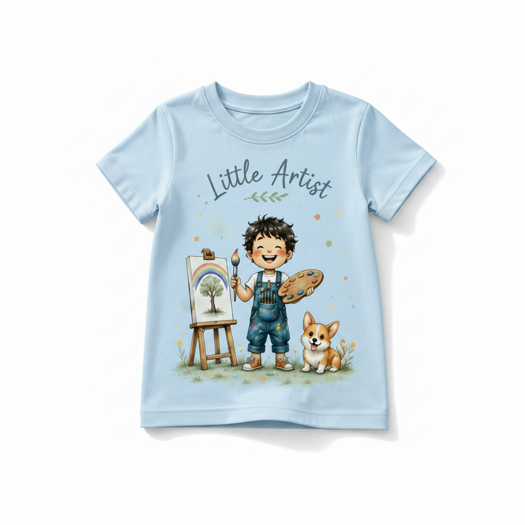 Little Artist-Boy with canvas