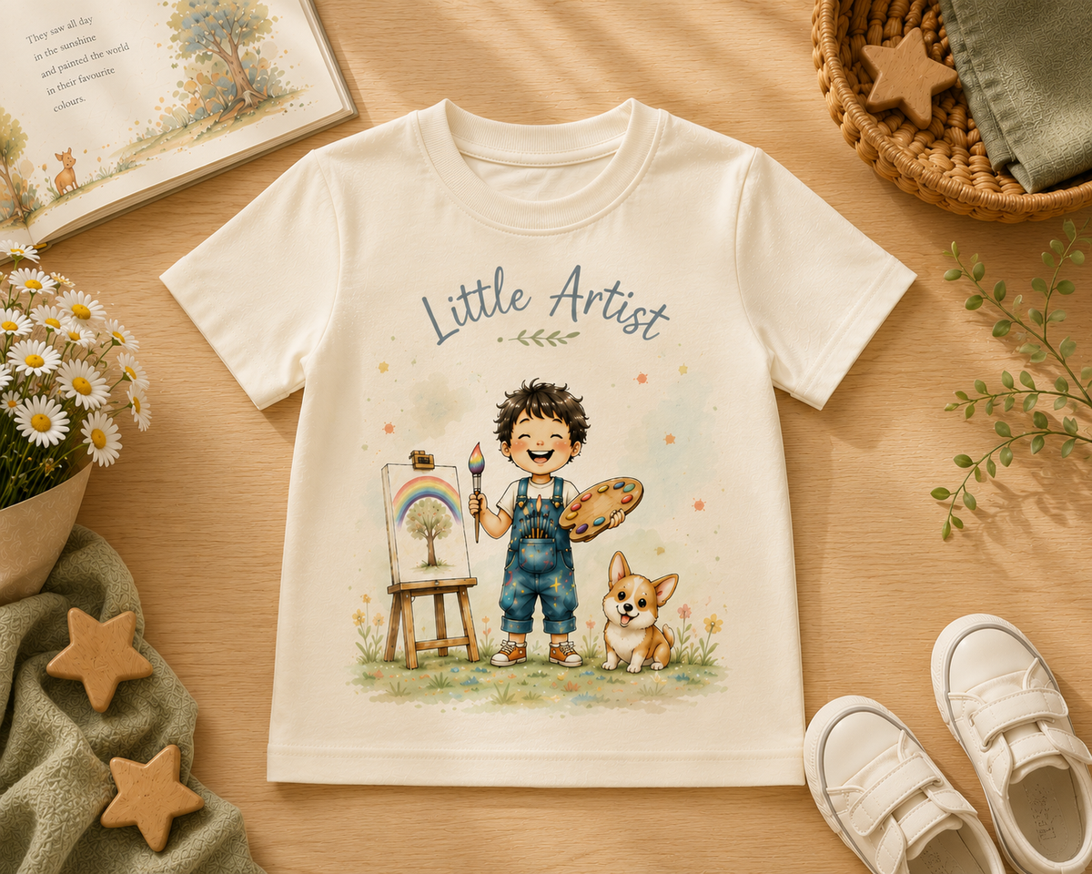 Little Artist-Boy with canvas