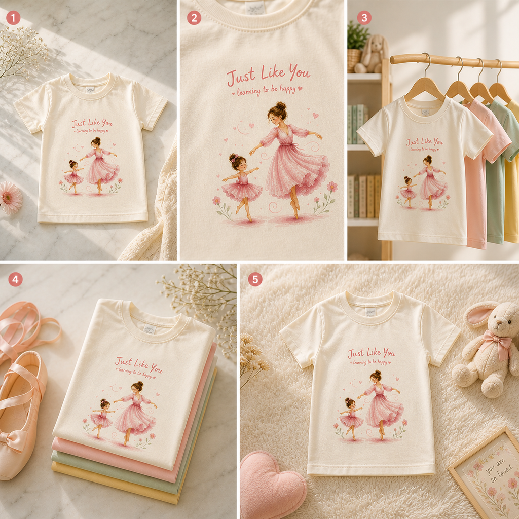 Mom and Girl Dance - Kids Tee