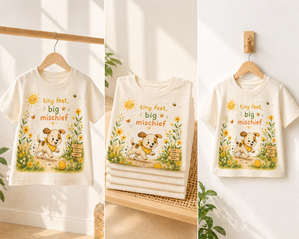 Tiny Feet Big Mischief T-Shirt