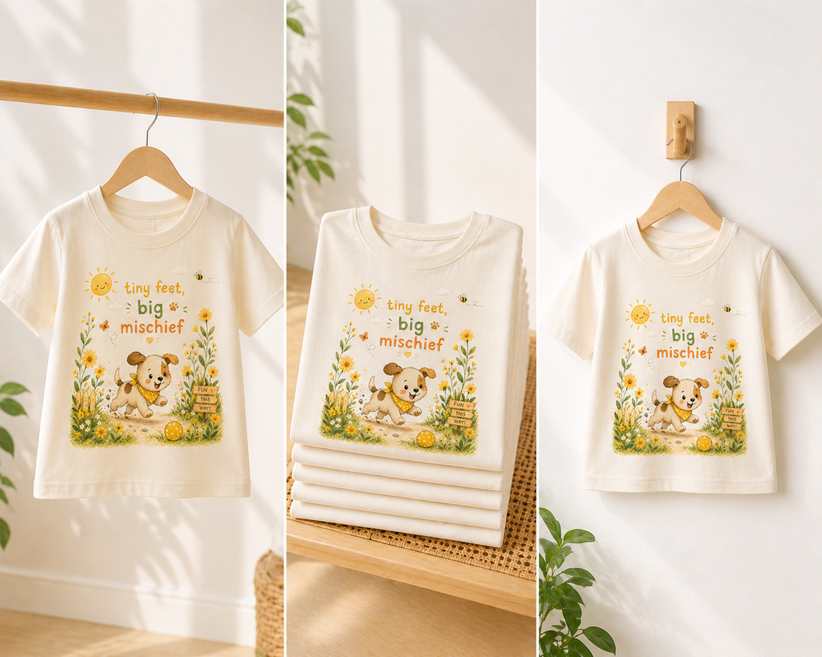 Tiny Feet Big Mischief T-Shirt
