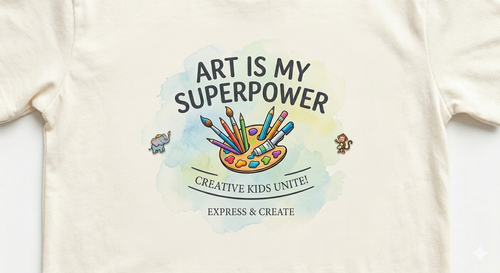 Art is My Superpower - Kids Graphic Tee