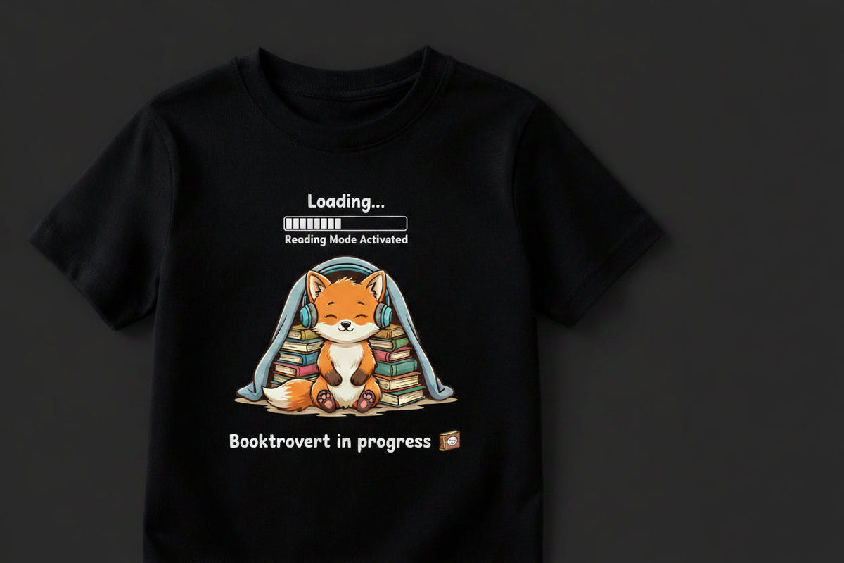 Booktrovert in Progress - Kids Graphic Tee