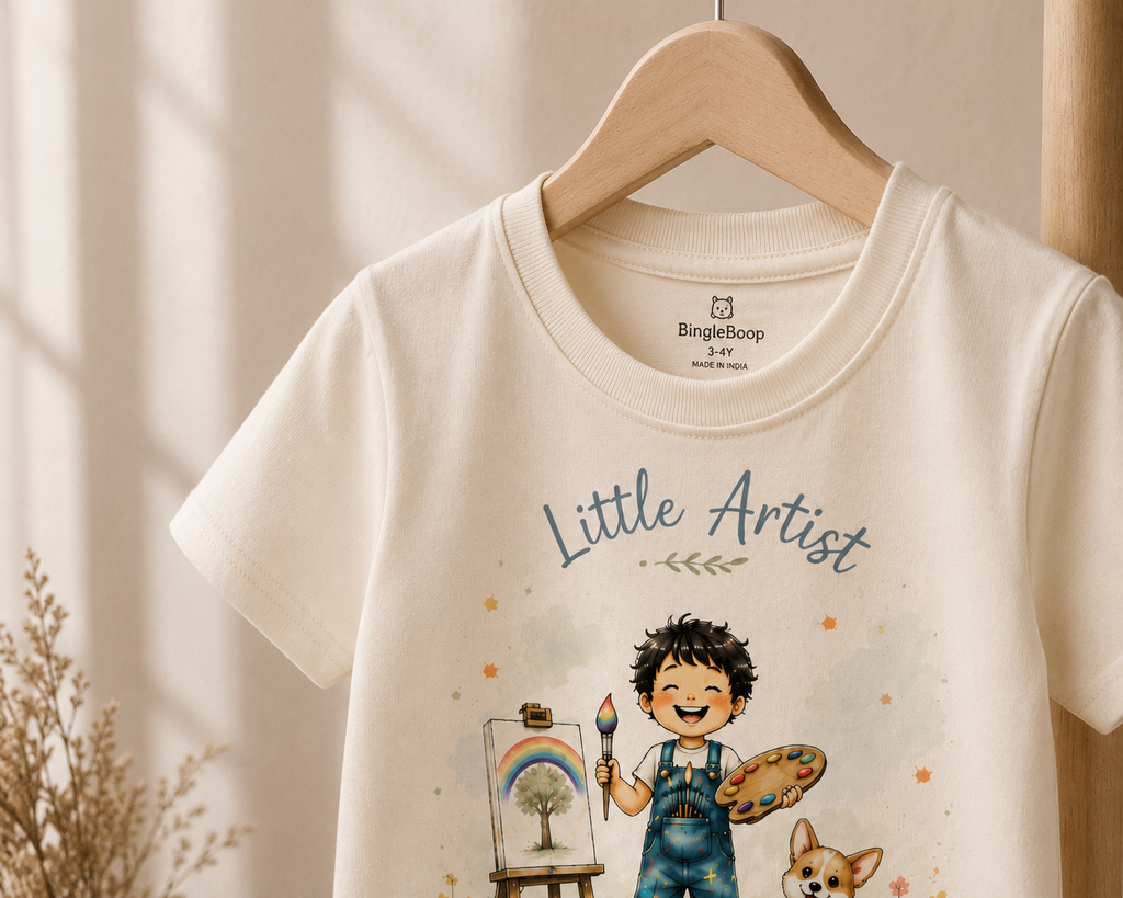 Little Artist-Boy with canvas