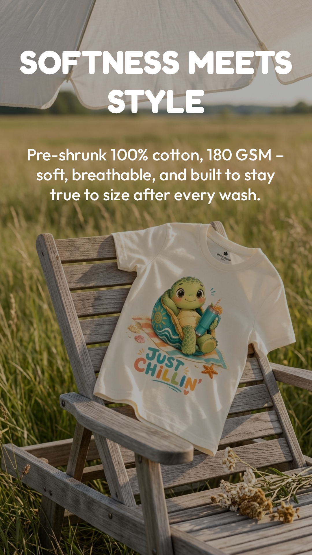 Just Chillin Turtle Graphic Tshirt